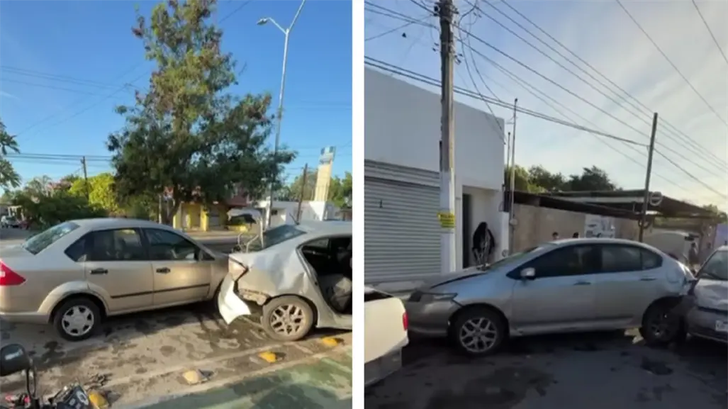 Estrepitosa mañana en Mérida: automóvil choca varios vehículos estacionados en San Antonio Kaua