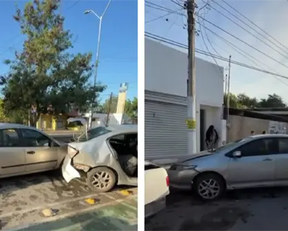 Estrepitosa ma&ntilde;ana en M&eacute;rida: autom&oacute;vil choca varios veh&iacute;culos estacionados en San Antonio Kaua
