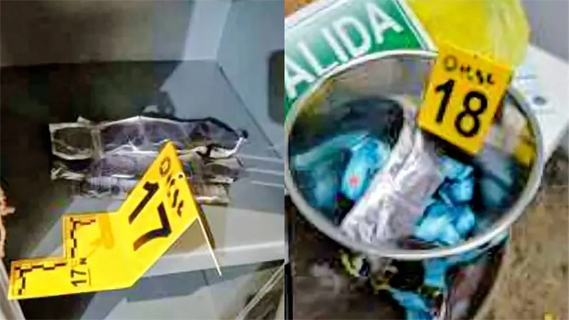 imagen recuadro Lo asegurado por las autoridades Foto: Fiscalía Especializada en Feminicidios y Delitos Cometidos contra las Mujeres