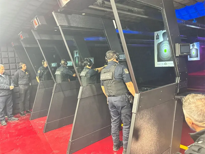 imagen recuadro El nuevo Centro de Ejercicios de Fuego Real de Alta Tecnología tiene como objetivo crear elementos policiacos más efectivos. Foto: Brenda Reza