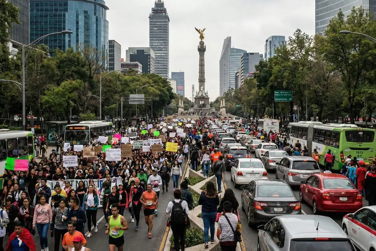 Protestas y conciertos hoy en CDMX: horarios de la marcha al Zócalo y operativo en la Basílica. Foto: IA