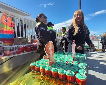 Policías de Saltillo celebran posadas con niños y niñas de colonias