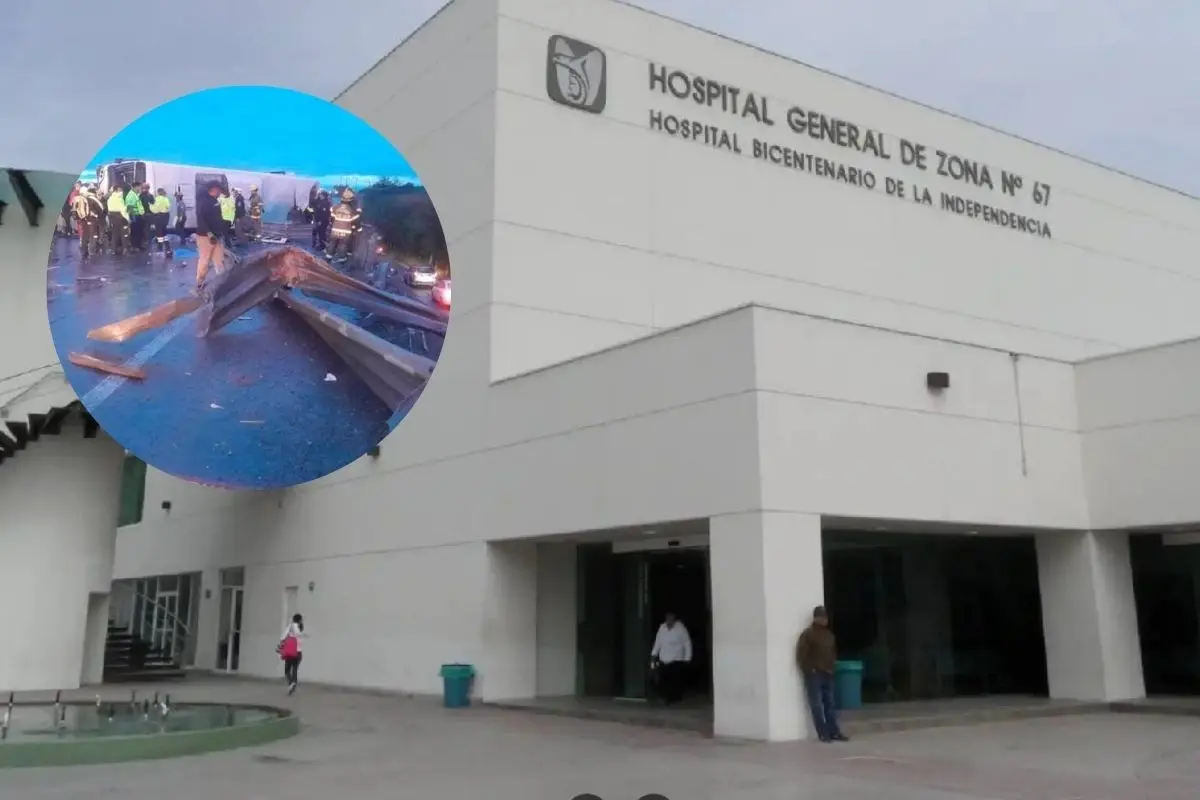 Al menos 19 personas lesionadas aún se encuentran internadas en el Hospital General de Zona No. 67 del Instituto Meixcano del Seguro Social (IMSS) en Apodaca. Foto: Facebook Protección Civil Nuevo León / Google Maps