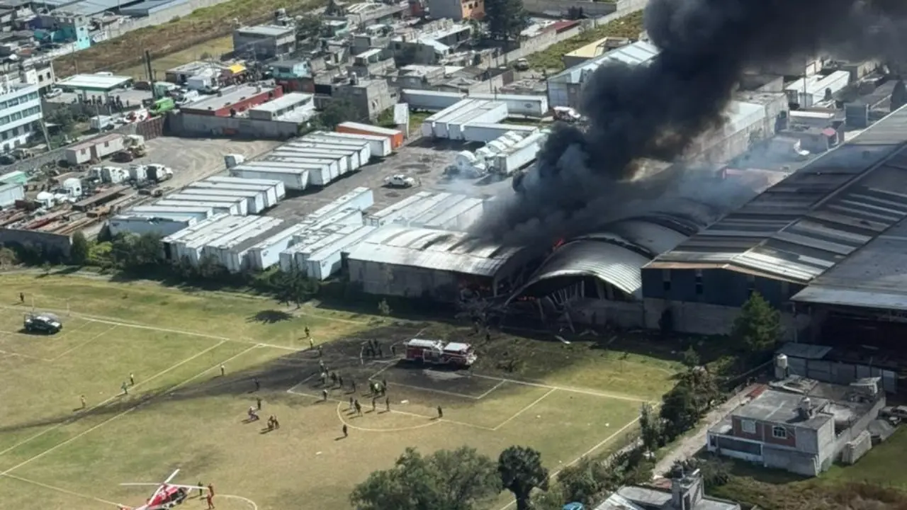 Lugar en donde se registró la caída de una aeronave en el Edomex. Foto: X (@MegaurbeMx)