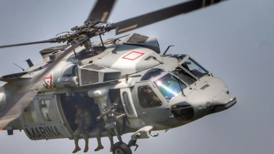 La Secretaría de Marina montó un fuerte operativo en la localidad de El Durazno, Tamazaula. Foto: Semar