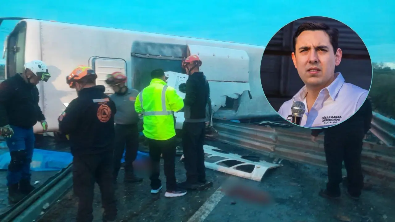 César Garza Arredondo informa sobre volcadura en Apodaca Foto: Instagram César Garza l PCNL