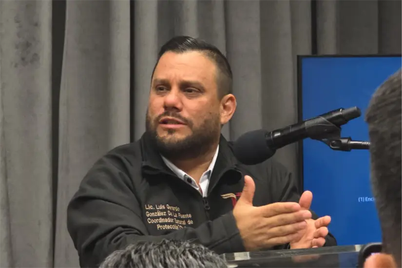 imagen recuadro Luis Gerardo González de la Fuente, coordinador estatal de Protección Civil. Foto: Victoria Jiménez