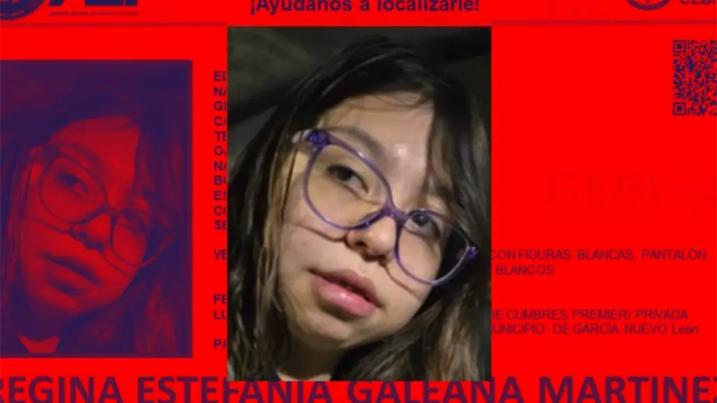 Desaparece ni&ntilde;a de 12 a&ntilde;os en Garc&iacute;a, Nuevo Le&oacute;n y activan alerta de b&uacute;squeda
