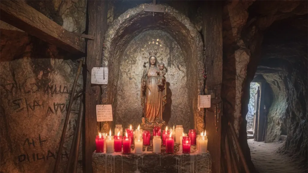 Esta virgen se encuentra en una antigua mina en las monta&ntilde;as de Tamaulipas