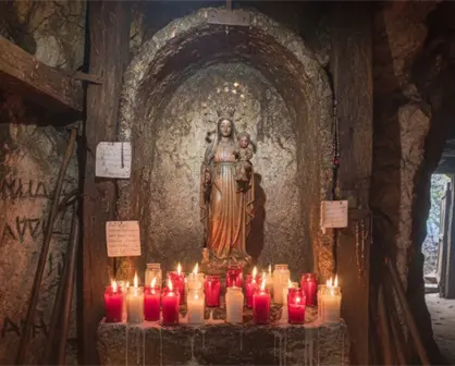 Esta virgen se encuentra en una antigua mina en las monta&ntilde;as de Tamaulipas