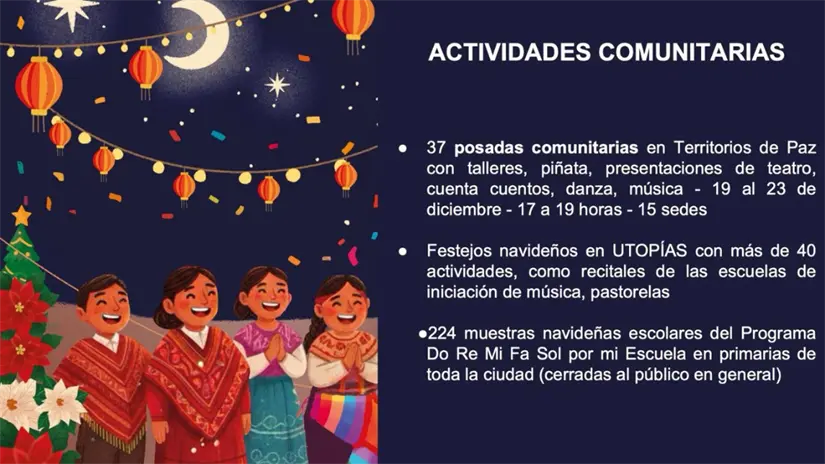 Cartel promocional y actividades en Luces de Invierno. | Foto:Gobierno CDMX
