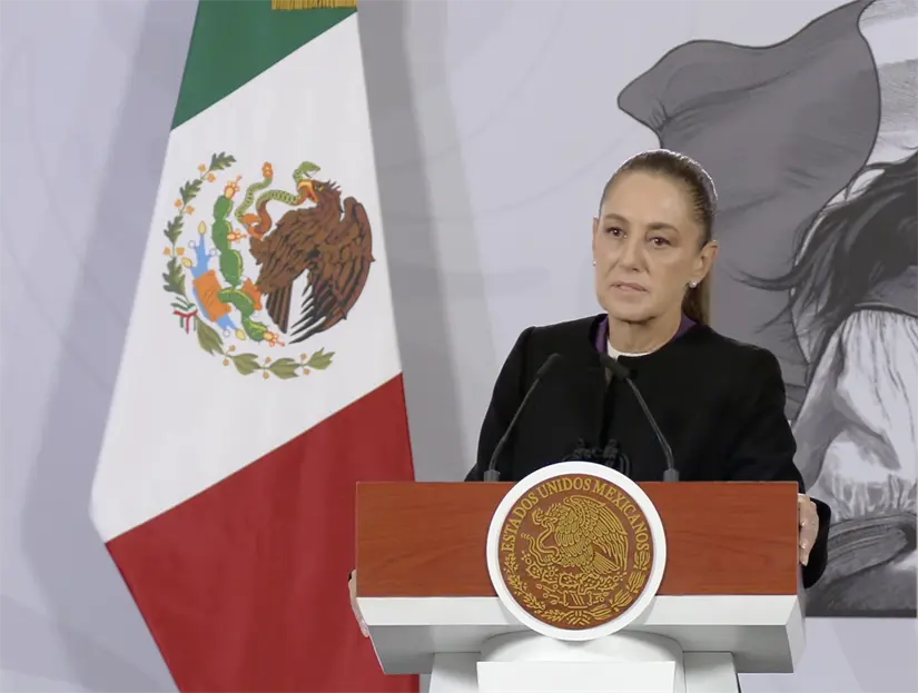 imagen recuadro Claudia Sheinbaum en conferencia de prensa del 16 de diciembre. Captura de pantalla: YouTube (Claudia Sheinbaum)