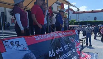 Maestros de Chiapas amenazan con seguir en paro durante el Mundial 2026