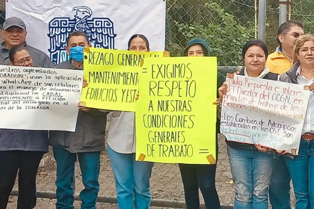 La inconformidad dentro de la Comisión Nacional del Agua volvió a hacerse visible en Tamaulipas, luego de que trabajadores sindicalizados de la zona sur iniciaran un paro de labores. Foto: CONAGUA
