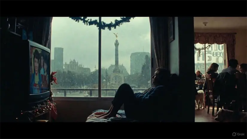 imagen recuadro Depresión en Navidad en CDMX. Foto IA | Canva