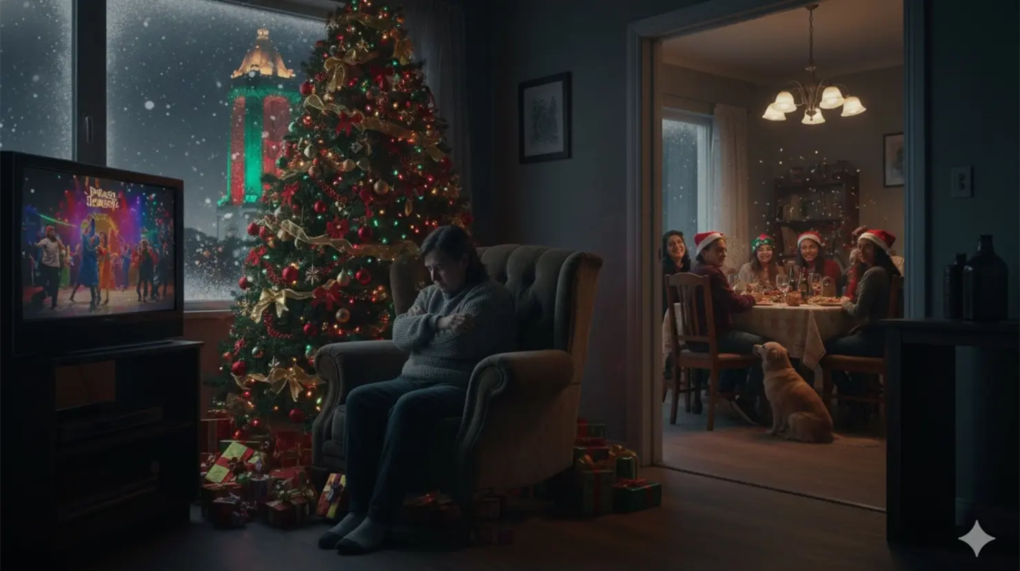 Depresión en Navidad CDMX. Foto: IA | Canva