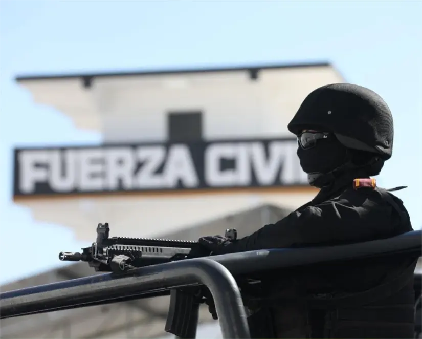 imagen recuadro Elementos de Fuerza Civil fueron los encargados de la detención del grupo criminal. Foto: Fuerza Civil.