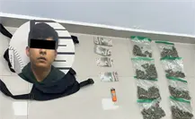 Detienen a narcomenudista que fumaba su mercancía en Santiago, Nuevo León Detienen a narcomenudista que fumaba su mercancía en Santiago, Nuevo León
