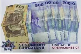 imagen recuadro Se hallaron casi cuatro mil pesos en billetes de 500. Foto: Especial