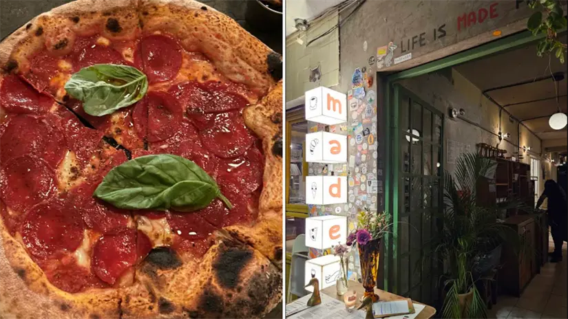 El espacio al aire libre de Made Pizza Bar suele ser punto de encuentro para citas y reuniones entre amigos durante la tarde-noche. Foto: Google maps