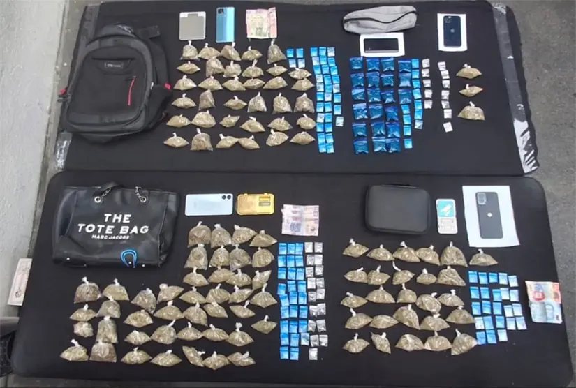 imagen recuadro Entre lo incautado se encontraron drogas y dinero en efectivo. Foto: Fuerza Civil.