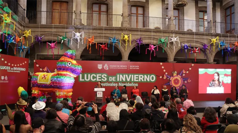 Luces de invierno en CDMX presentado por la Jefa de gobierno Clara Brugada. | Gobierno de la Ciudad de México