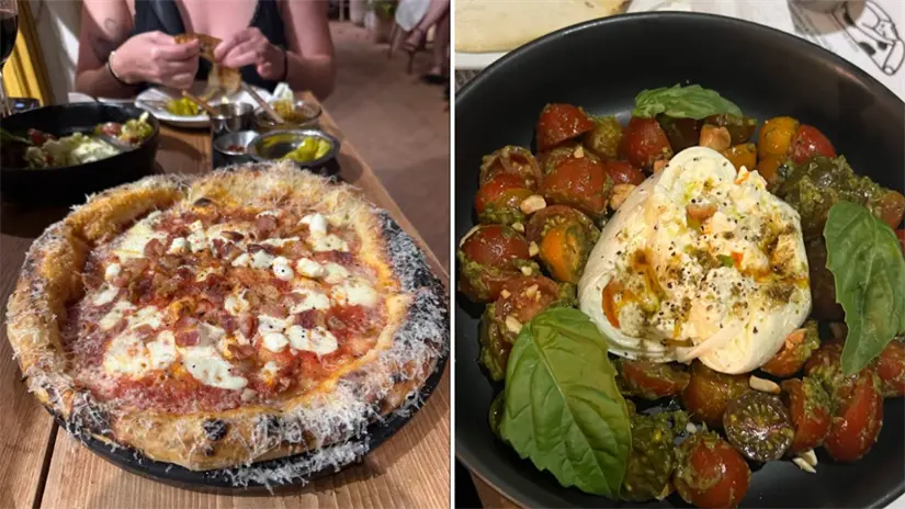 Entradas elaboradas con ingredientes frescos forman parte del menú que complementa la propuesta de pizzas artesanales. Foto: Google Maps