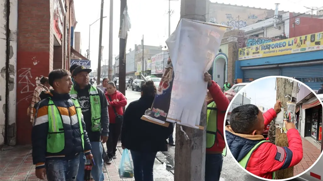 Saltillo refuerza el retiro de publicidad irregular en el Centro Histórico