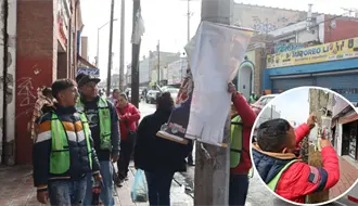 Saltillo refuerza el retiro de publicidad irregular en el Centro Histórico