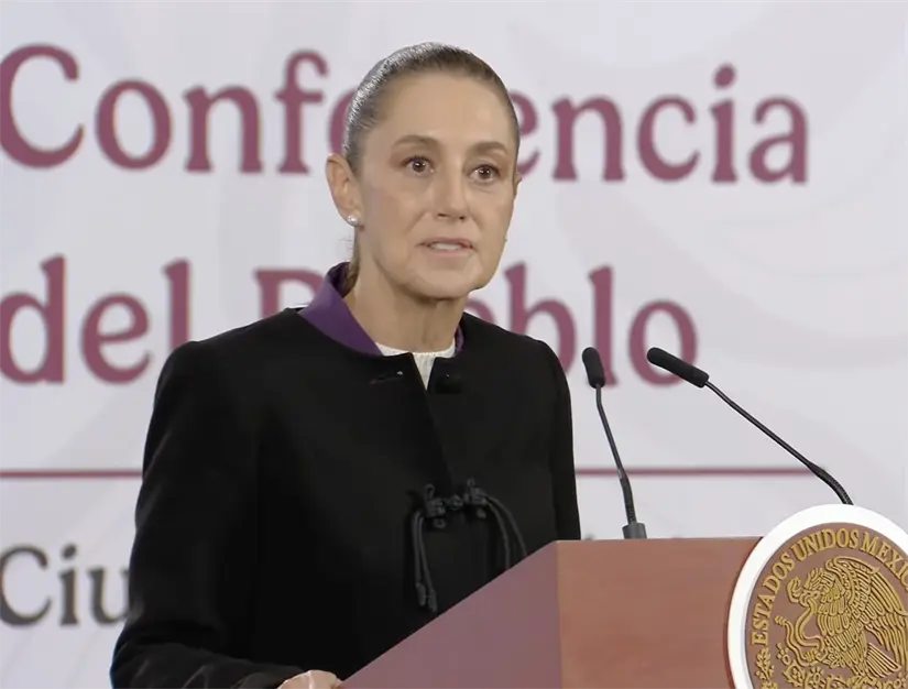 imagen recuadro Claudia Sheinbaum en conferencia matutina del 16 de diciembre. Captura de pantalla: YouTube (Claudia Sheinbaum)