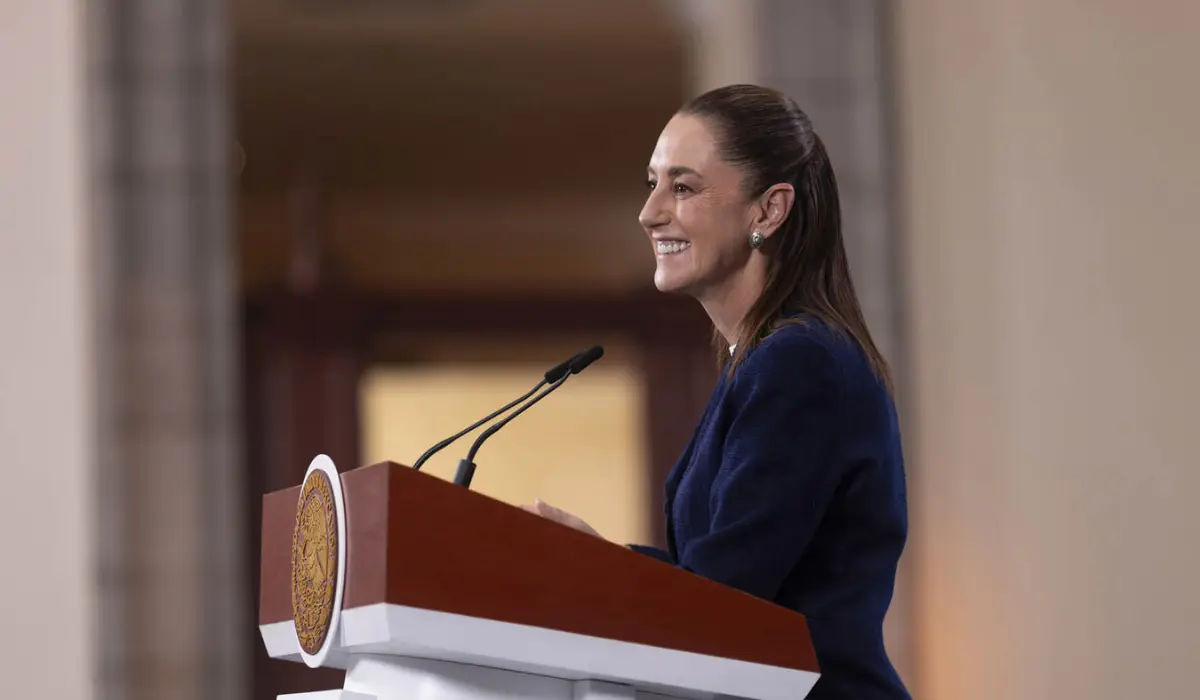 Claudia Sheinbaum en conferencia de prensa matutina de Palacio Nacional. Foto: Presidencia de la República