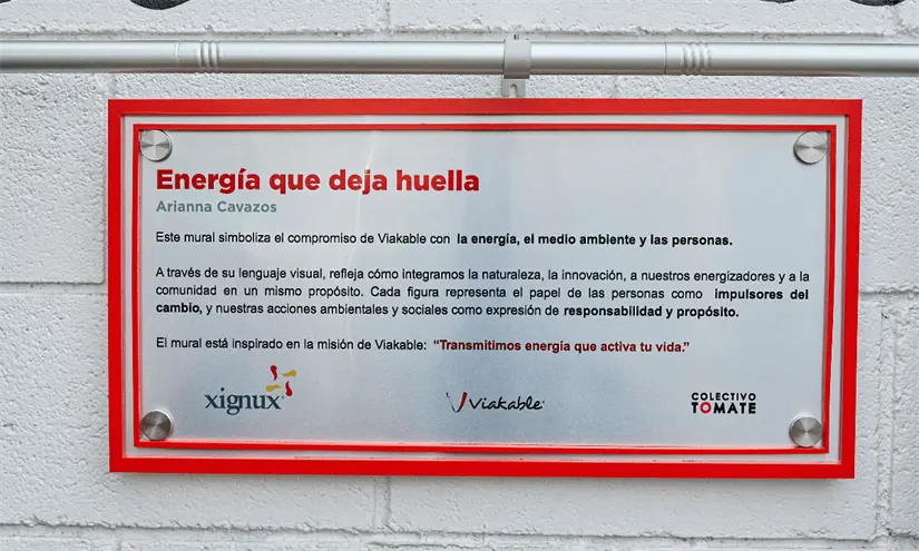 Placa en mural en San Nicolás de los Garza. Foto: Cortesía.