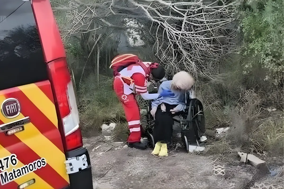 La persona adulta mayor fue localizada en una brecha de Matamoros. Foto: Carlos García