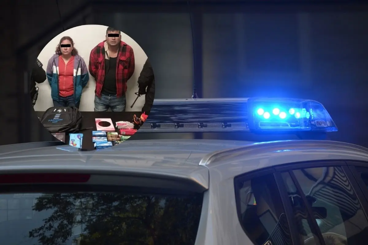 Elementos de la Secretaría de Seguridad y Vialidad de Salinas Victoria detuvieron a un hombre y una mujer. Foto: Policía de Salinas Victoria