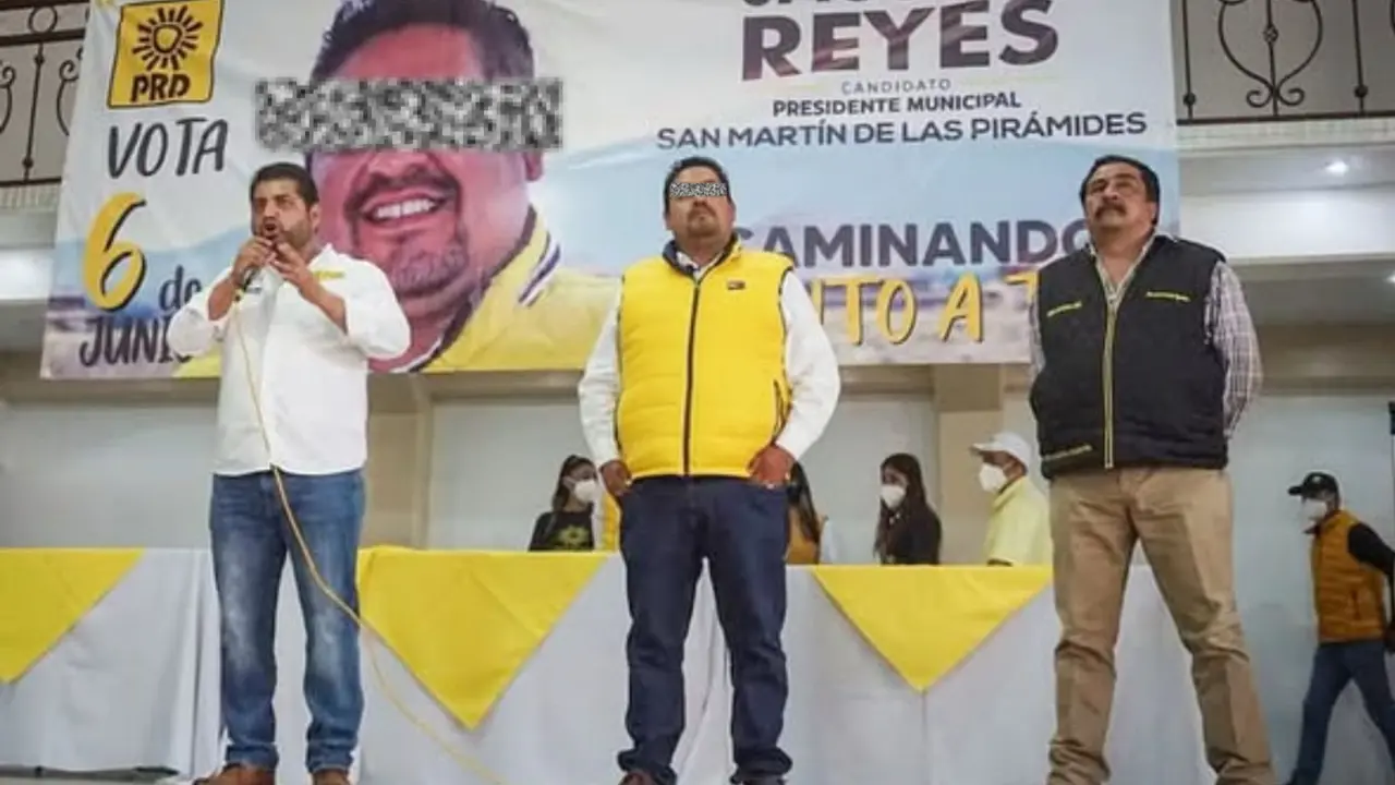 Jacob Reyes, ex militante del PRD en el municipio de San Martin Teotihuacán. Foto: X (@juanmarcosbailo)