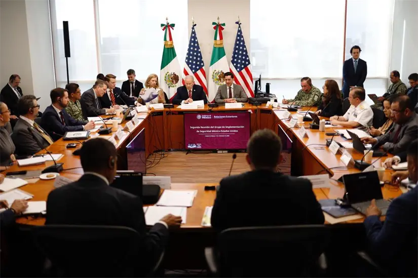 Reunión de Grupo de Implementación de Seguridad entre México y Estados Unidos del 11 de diciembre. Foto: Secretaría de Relaciones Exteriores