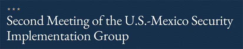 Nota sobre segunda reunión del Grupo de Implementación de Seguridad. Captura de pantalla: Departamento de Estado de Estados Unidos