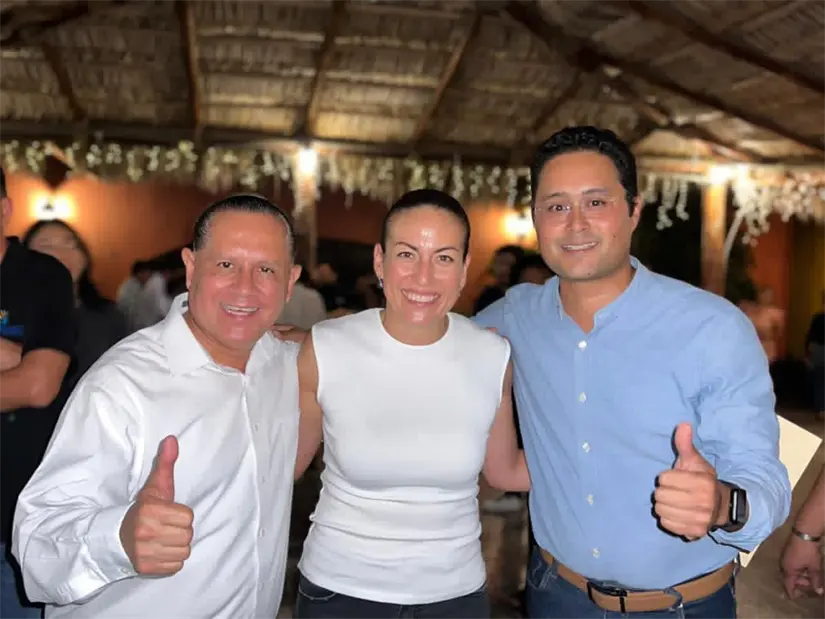 imagen recuadro Ernesto Ibarra en compañía de la presidenta de La Paz, Milena Quiroga.