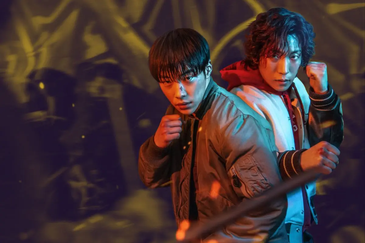 Woo Do-Hwa y Lee Sang-yi se enfrentan a puño limpio en Sabuesos. FOTO: CANVA/IMDb