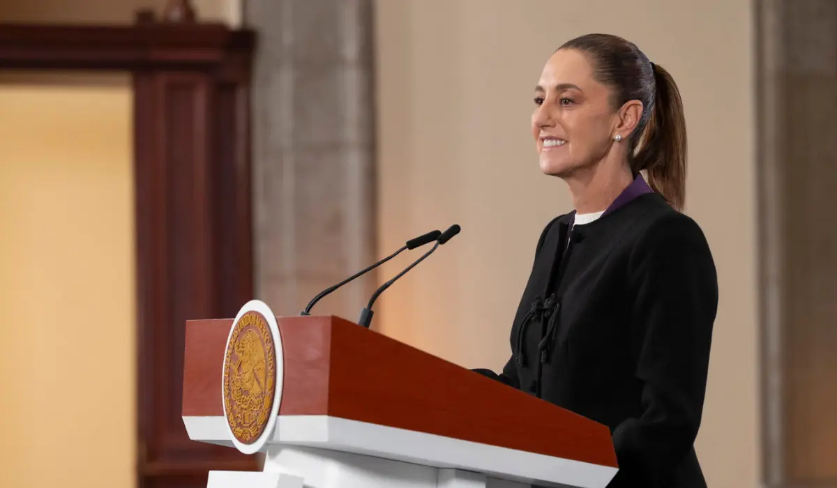 Claudia Sheinbaum en conferencia matutina en Palacio Nacional. Foto: Presidencia de la República