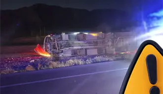 Transporte de personal vuelca sobre la carretera Saltillo-Zacatecas; lesionados ya son atendidos