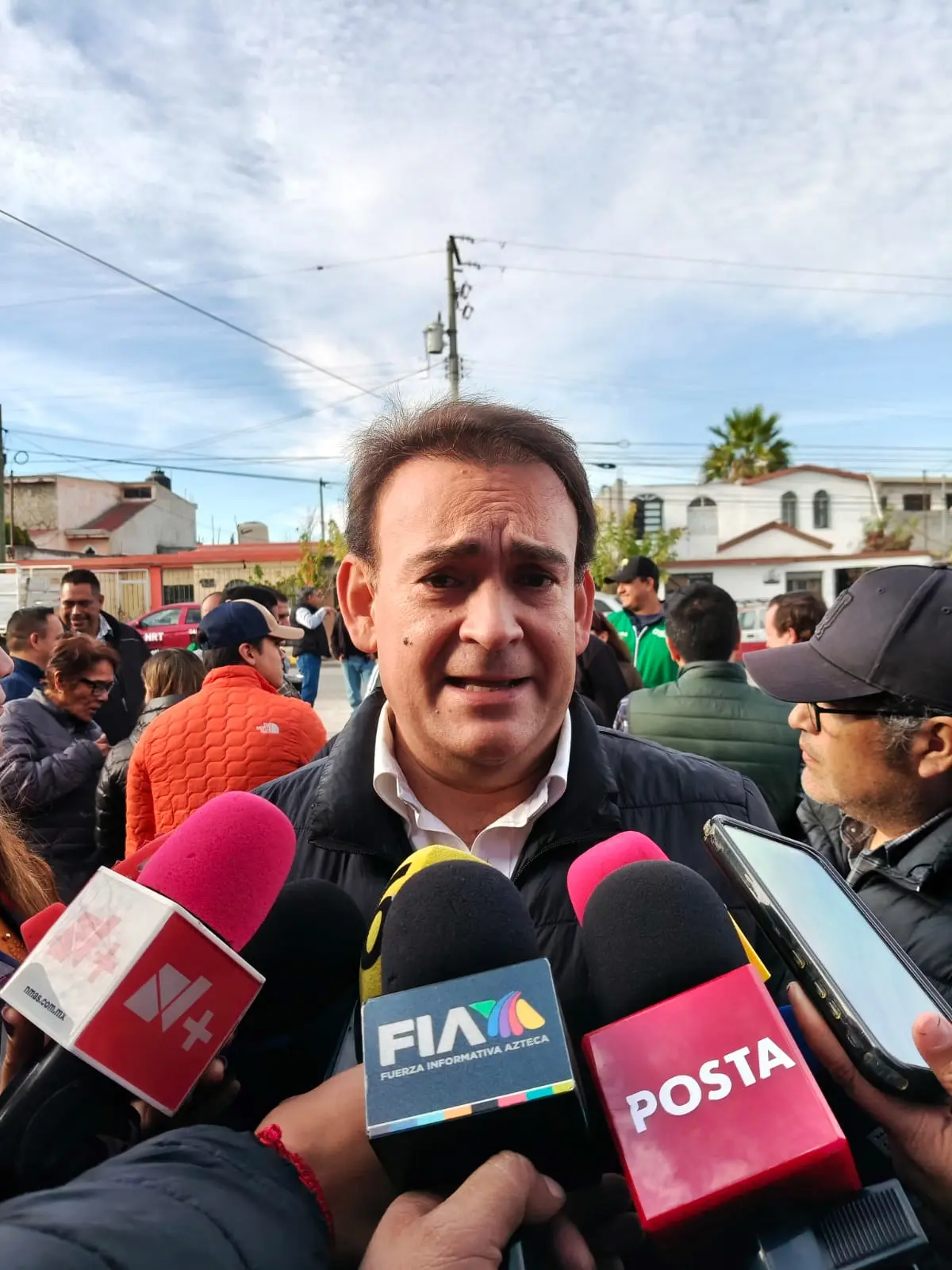 Alvaro Moreira en entrevista con medios de comunicación / Foto: Marco Juárez 