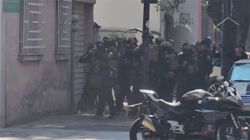 Elementos de la SSC en operativo en colonia Cuauhtémoc. Foto: SSC de CDMX 