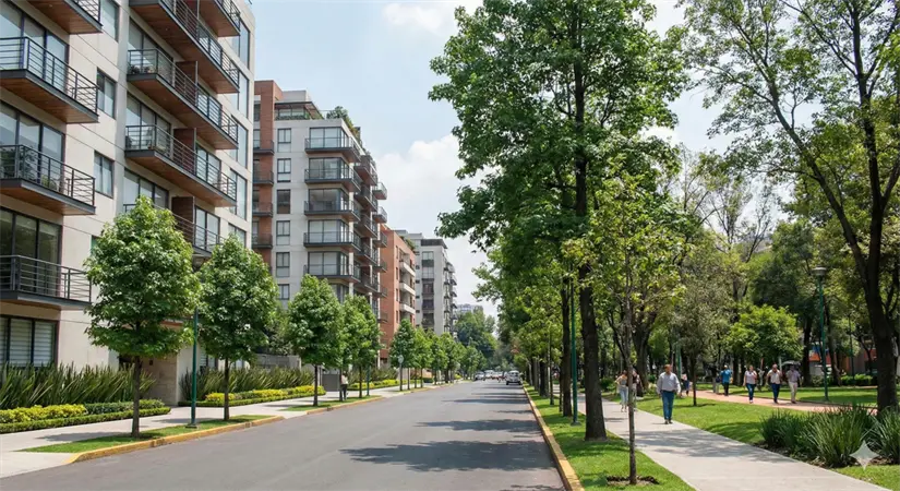 Zonas con altos estándares de bienestar, como Miguel Hidalgo o Benito Juárez. Foto: IA