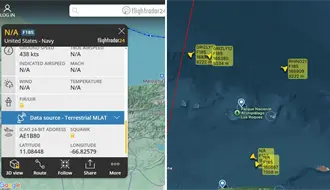 Cinco aviones de combate de Estados Unidos sobrevuelan frente a Venezuela