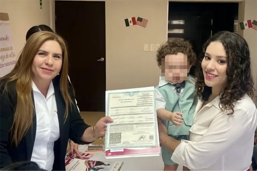 Durante el año se han tramitado de manera gratuita más de dos mil actas de nacimiento binacionales. Foto: Gobierno Tamaulipas