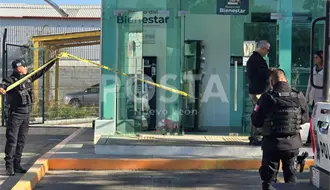 Ladrones desmantelan cajero de Banco Bienestar en Montemorelos
