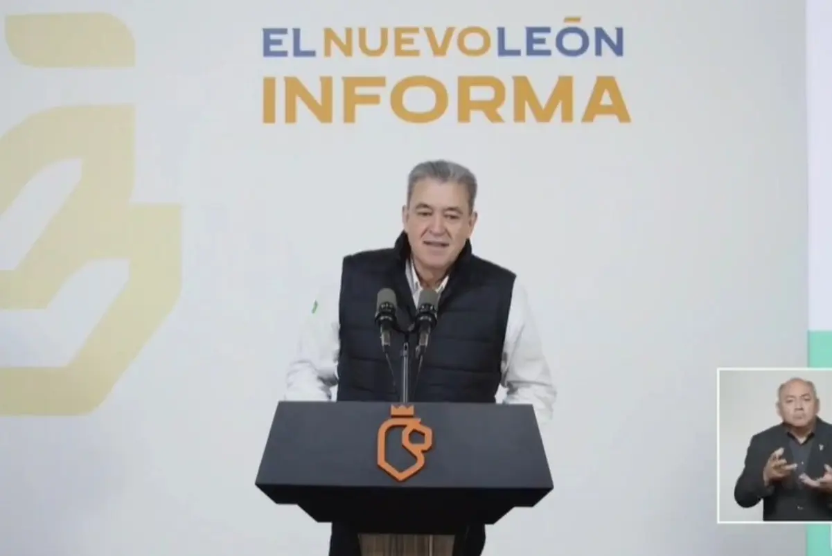 Hernán Villarreal, secretario de Movilidad en el Nuevo León Informa. Foto: Gobierno de Nuevo León.