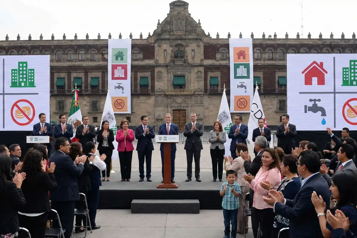 Aprueban beneficio fiscal en CDMX; condonarán 100% de multas y recargos en predial y agua para 2026. Foto: IA