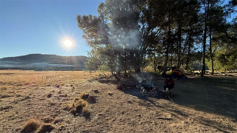 Zona de campamento en la Sierra de la Laguna. Foto: Cortesía POSTA Baja California Sur